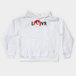 Blue Merle Collie Love Kids Hoodie